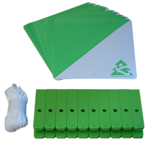 Lot de 10 balises + pinces vertes - Orientsport