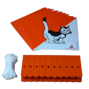 Lot de 10 balises + pinces Ferme - Orientsport