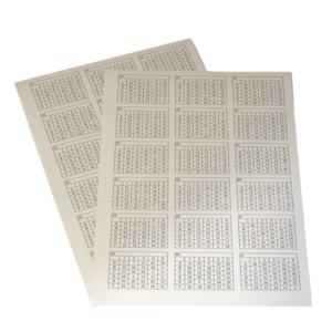Planche de 36 tableaux codes à coller - Orientsport