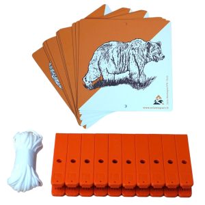 Lot de 10 balises + pinces Montagne - Orientsport