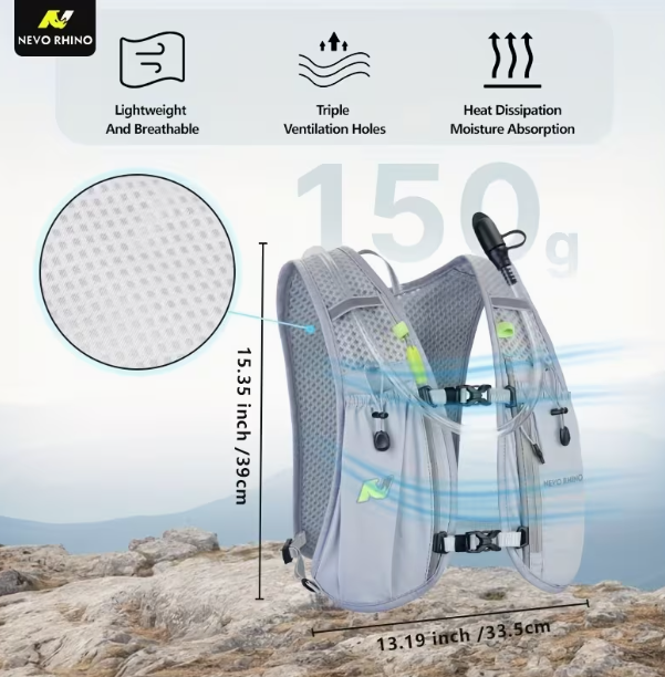 Gilet hydratation + poche à eau 1.5l - Nevo Rhino – Image 5