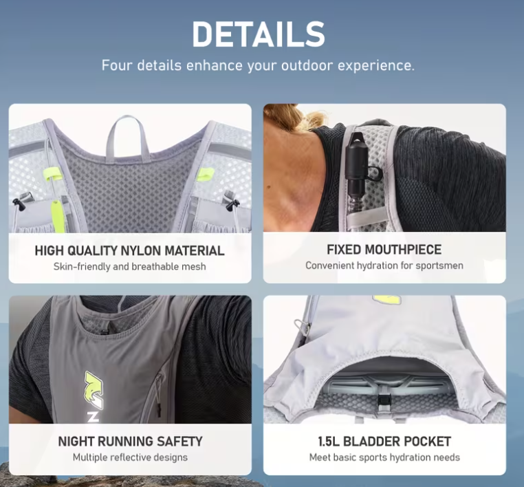 Gilet hydratation + poche à eau 1.5l - Nevo Rhino – Image 7
